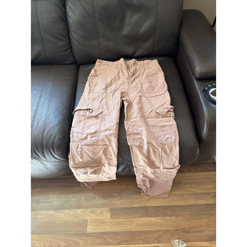 ANA Women’s High Rise Vintage Straight Size 6 Pink Cargo Pants